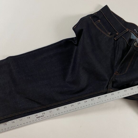NWOT Mott & Bow Jeans Straight Mens 32x32 Fit 33x30 Rivington Raw Dark Wash Blue - Picture 13 of 14
